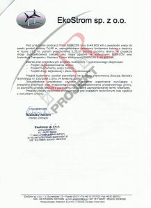 PROJEKT BUDOWLANY BUDOWY ELEKTROWNI WIATROWEJ "ENERCON" E-48 800 kW